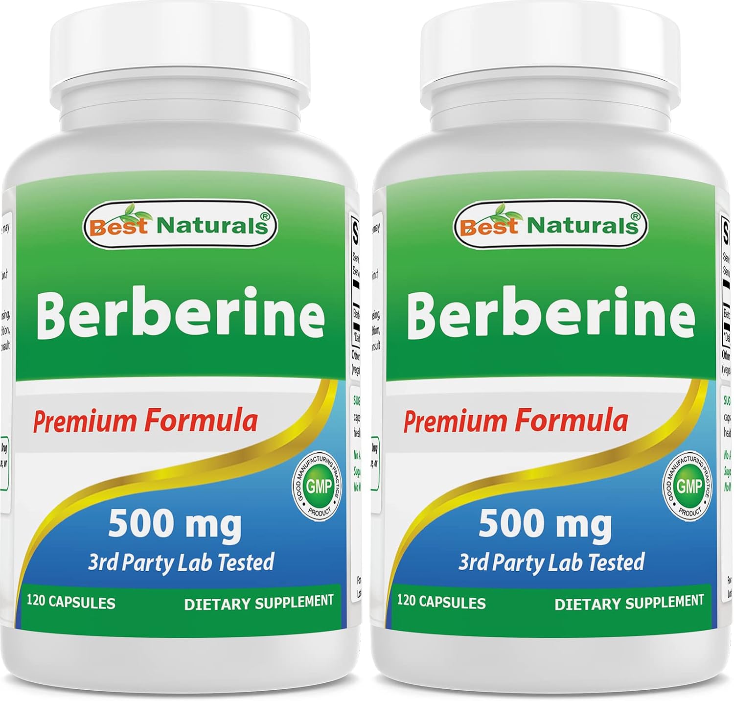 Best Naturals Berberina 500 mg - 120 Cápsulas (Pack de 3)