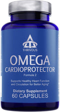 Thrivous Omega Cardioprotector – Suplemento Avanzado para el Corazón y la Circulación con Omega-3 AvailOm, Ajo, Gotu Kola y Corteza de Pino Oligopin – 60 Cápsulas Veganas
