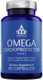 Thrivous Omega Cardioprotector – Suplemento Avanzado para el Corazón y la Circulación con Omega-3 AvailOm, Ajo, Gotu Kola y Corteza de Pino Oligopin – 60 Cápsulas Veganas
