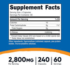 Nutricost D-Ribosa 700mg (2800mg por ración), 240 Cápsulas - Vegetariano, No Transgénico, Sin Gluten