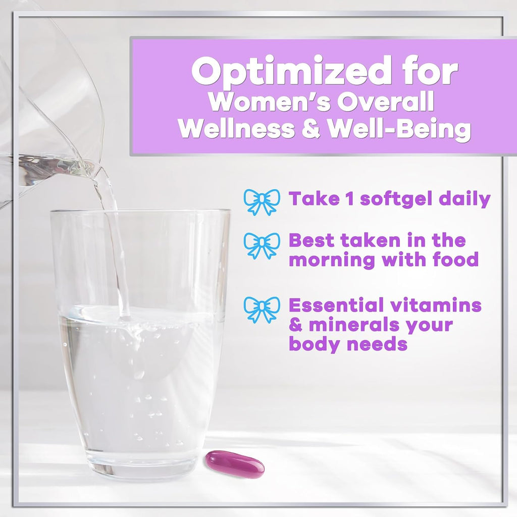 Hello Lovely! Multivitamínico Completo para Mujer con Biotina y Hierro - 120 Cápsulas Blandas
