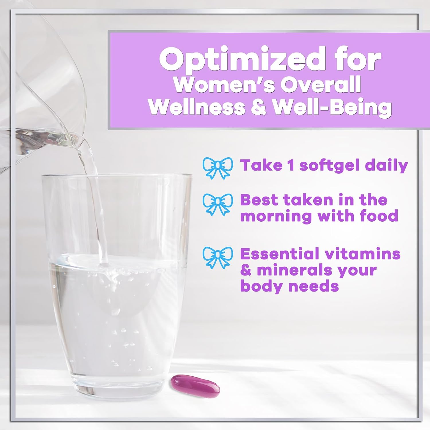 Hello Lovely! Multivitamínico Completo para Mujer con Biotina y Hierro - 120 Cápsulas Blandas