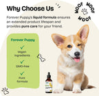 Forever Puppy Alivio del Estreñimiento para Perros, 4 oz (118 ml) - Stool Ease con Musgo de Mar y Olmo Resbaladizo