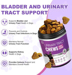 Suplemento de Arándano para Perros - 200 Chicles para la Salud Urinaria y Control de Vejiga - Sabor Pollo