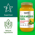 Max Fit Gel de Sea Moss Orgánico Wildcrafted - 92 Vitaminas y Minerales