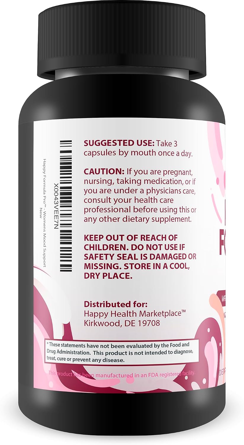 Happy Formula Pro - Complemento alimenticio de vitamina D para apoyo del estado de ánimo