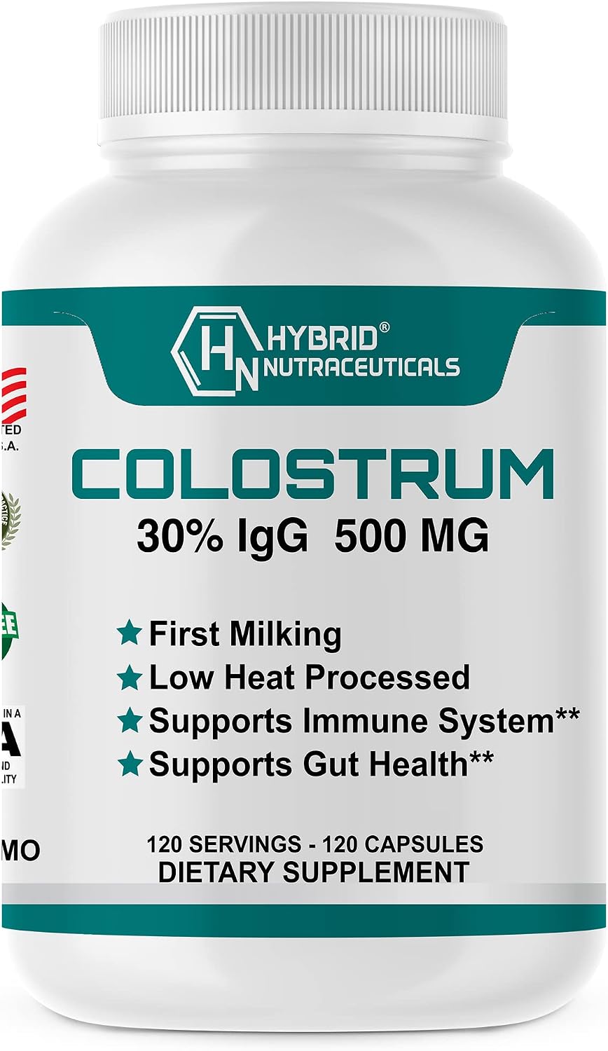 Hybrid Nutraceuticals Calostro Bovina - 240 Cápsulas (500 mg, 30% IgG)