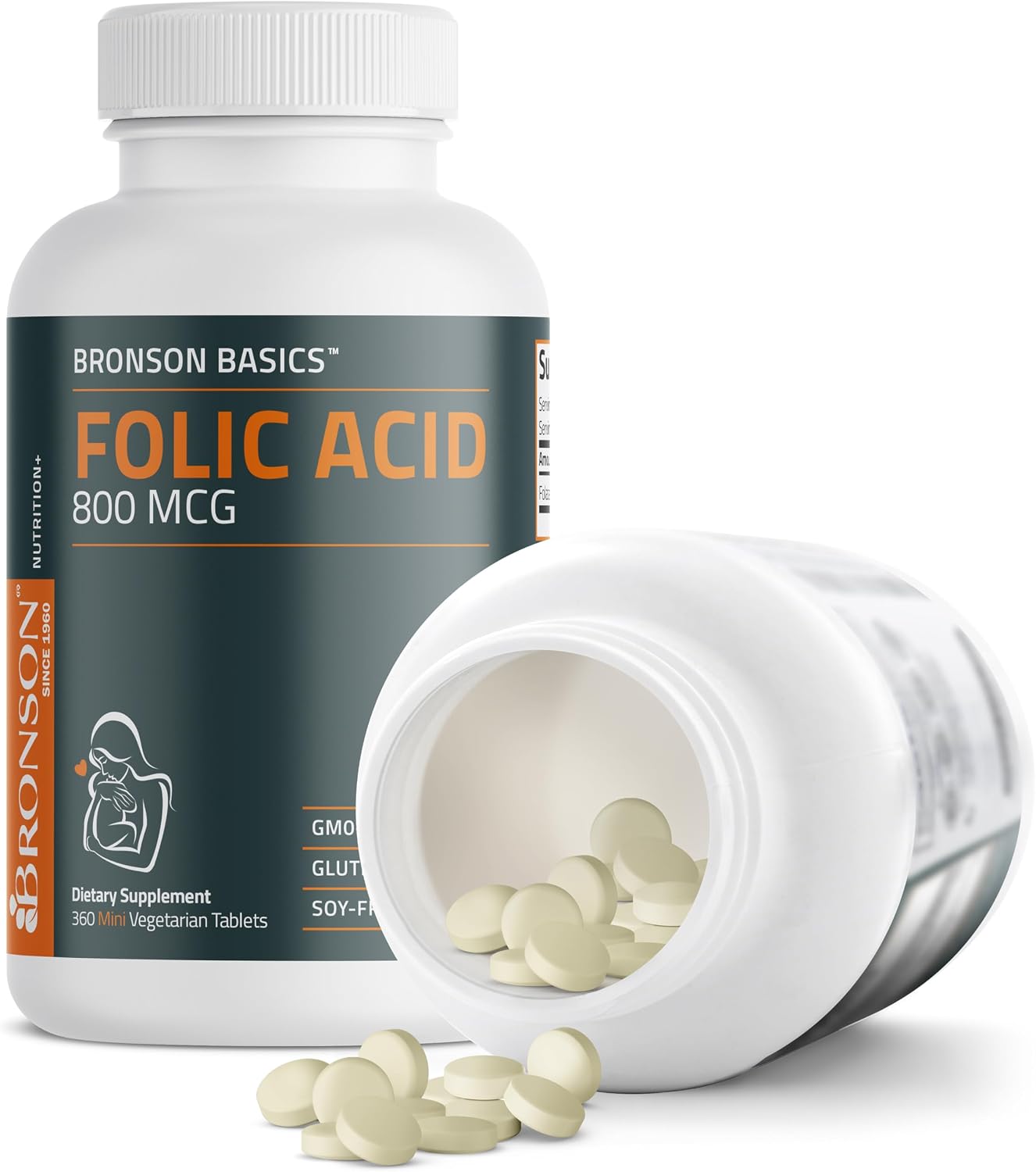 Bronson Ácido Fólico 800 mcg – 360 Comprimidos