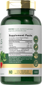 Carlyle Esteroles Vegetales 1200 mg | 240 Cápsulas Blandas | Sin Gluten y No GMO