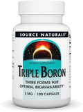 Source Naturals Triple Boro - 3 mg, 100 Cápsulas