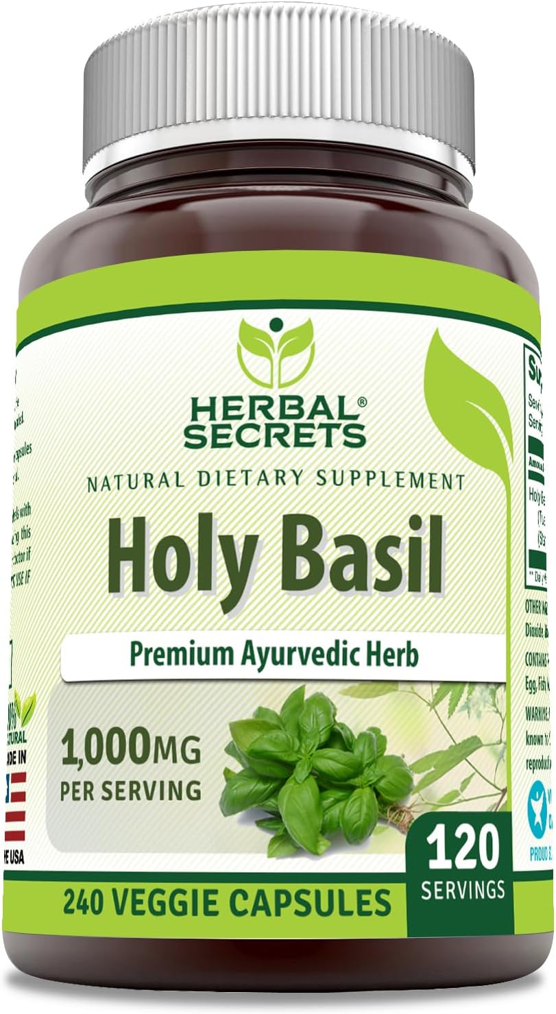 Herbal Secrets Holy Basil 1000 mg - 120 Vegetarian Capsules