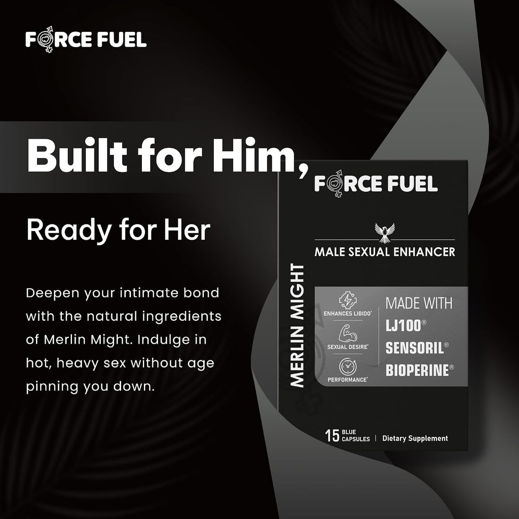 Merlin Might – Complemento para hombres con Tongkat Ali, Ashwagandha y Bioperine