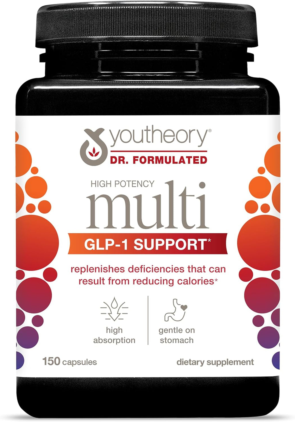 Youtheory High Potency Multi – Multivitamínico de Alta Potencia, 150 Cápsulas Vegetarianas (75 Días)