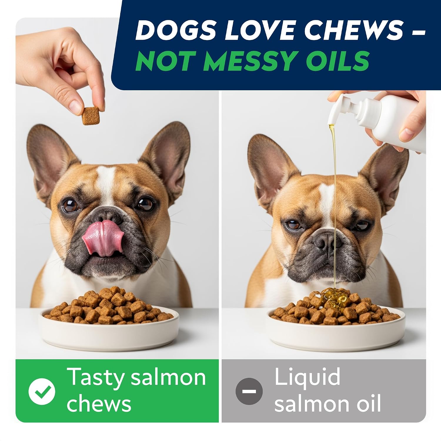 STRELLALAB Omega 3 for Dogs - 180 Golosinas de Aceite de Salmón - Alivio de Alergias y Picazón - Suplemento para Piel y Pelaje Seco - Tratamiento Anti-Caída y Puntos Calientes - Sabor a Pollo