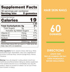 Nature's Key Gominolas de Biotina con Vitamina C y E – Veganas – 60 unidades