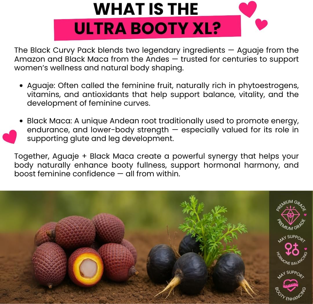 Curvy Fruit Ultra Booty Powder – Aguaje y Maca Negra para Volumen de Glúteos