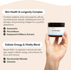 Melina Everbright Suplemento NAD+ para Mujeres 40+ - Nicotinamida Ribósido (NR), Citicolina, Pterostilbeno y Astaxantina - Apoya la Energía Celular, el Enfoque y el Envejecimiento Saludable - 30 Dosis