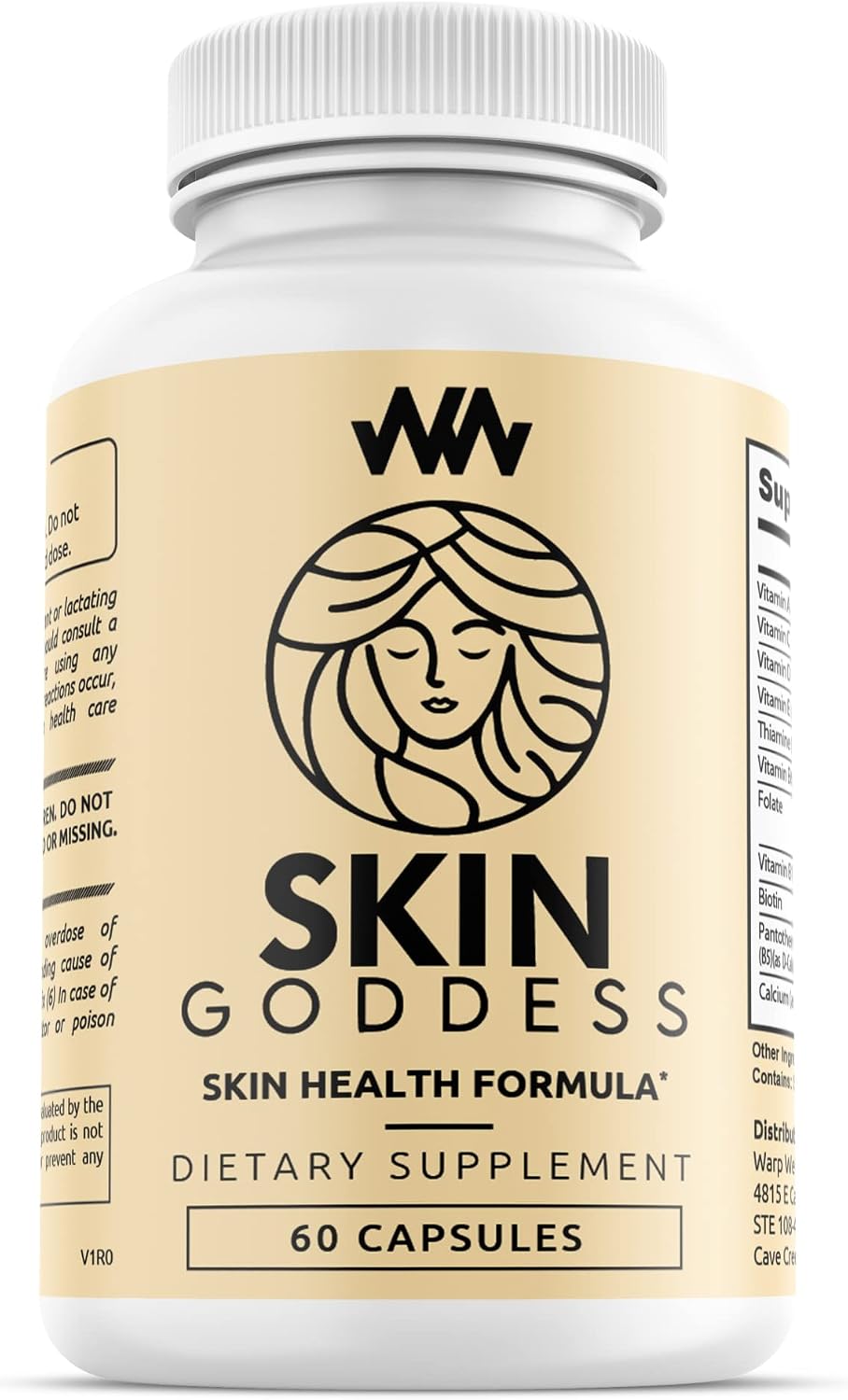 Warped Wellness Skin Goddess – Suplemento para la Salud de la Piel Femenina
