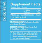 The Vitamin Shoppe Vitamina D3 1000UI - 200 Cápsulas Blandas