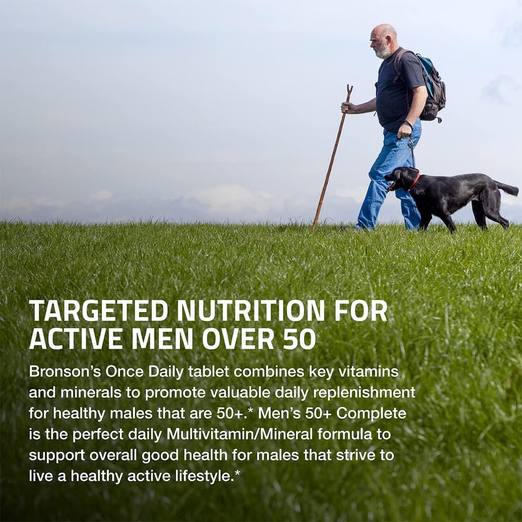 Bronson ONE Daily Multivitamínico Completo para Hombres 50+, 360 Comprimidos