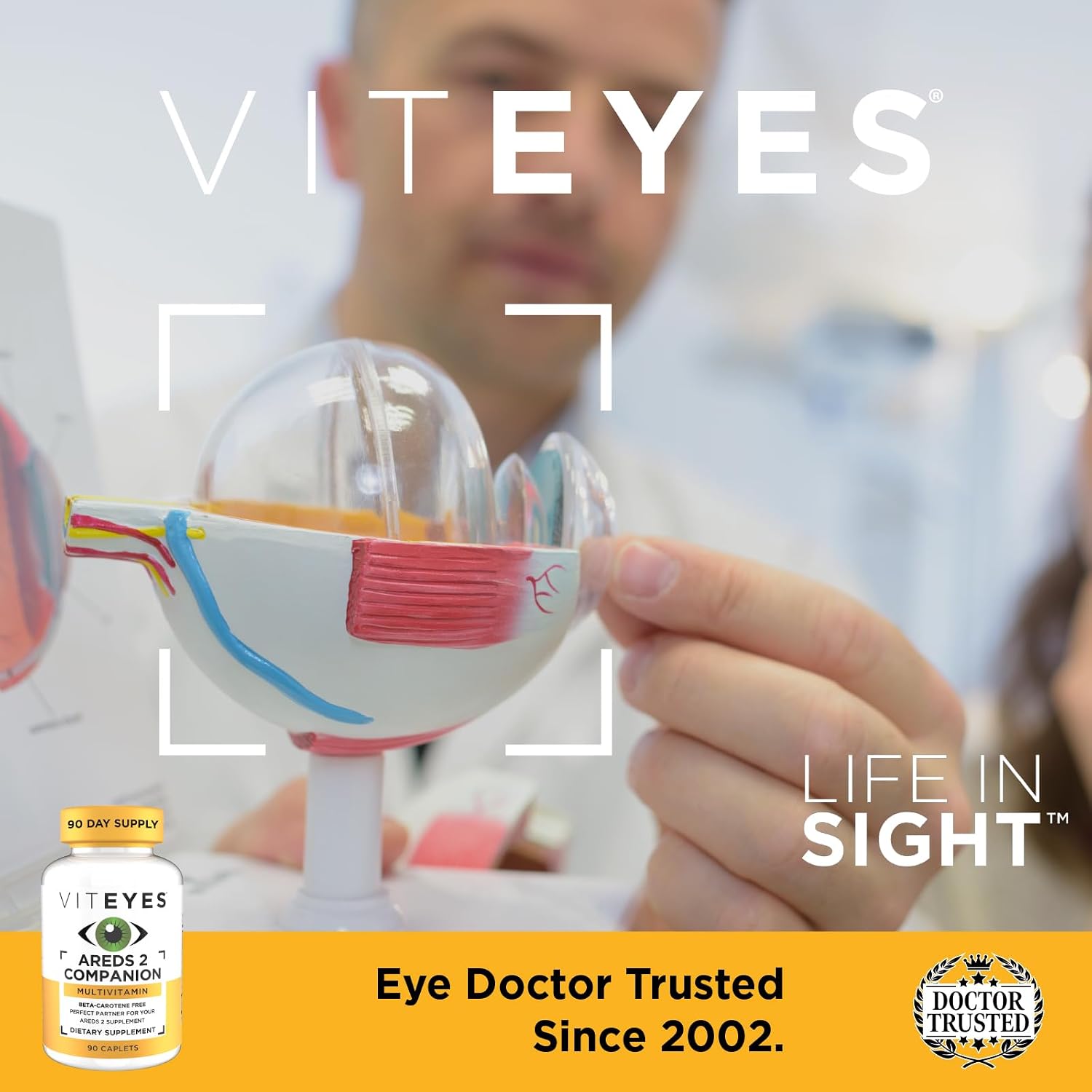 Viteyes Classic AREDS 2 Companion Multivitamin Sin Beta-Caroteno, 90 Caplets