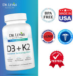 Dr Lewis Nutrition Liposomal Vitamina D3 y K2, 30 comprimidos veganos