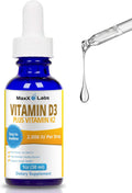 MaxX Labs Vitamina D3 K2 Líquida con K2 MK7 - 2000 UI por gota - 30 ml (1 oz)