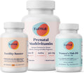 FullWell Women's Fertility Trio - Apoyo a la Fertilidad Femenina - Incluye Potenciador de Fertilidad, Multivitamínico Prenatal y Aceite de Pescado - 30 Dosis