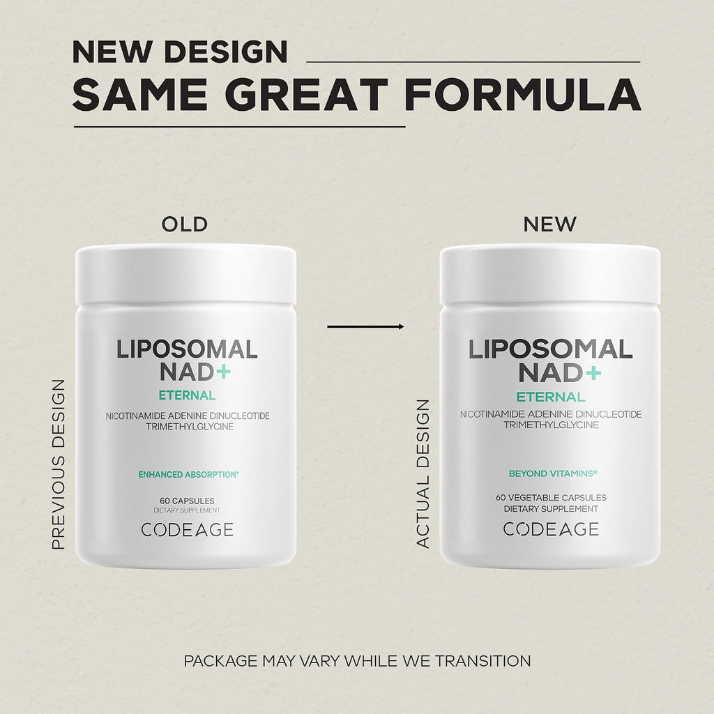 Codeage NAD+ Liposomal 500 mg con Betaína Anhidra - 60 Cápsulas