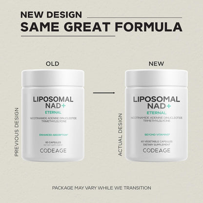 Codeage NAD+ Liposomal 500 mg con Betaína Anhidra - 60 Cápsulas – Image 3