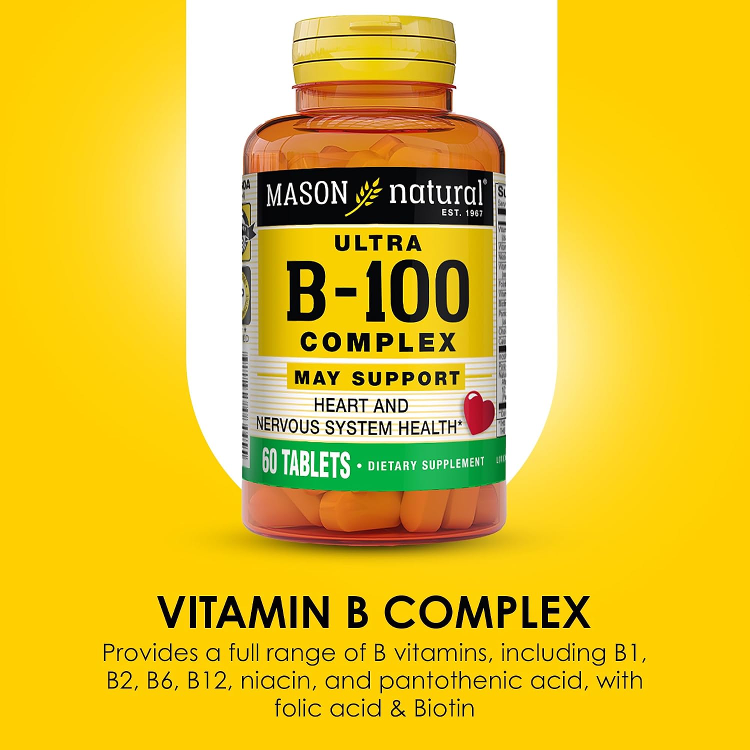 MASON NATURAL Ultra B-100 Complex, 300 comprimidos (3 paquetes)