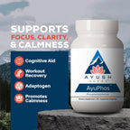 Ayush Herbs AyuPhos, Fosfatidilserina 200mg, Apoyo Cerebral y Memoria, 45 Cápsulas