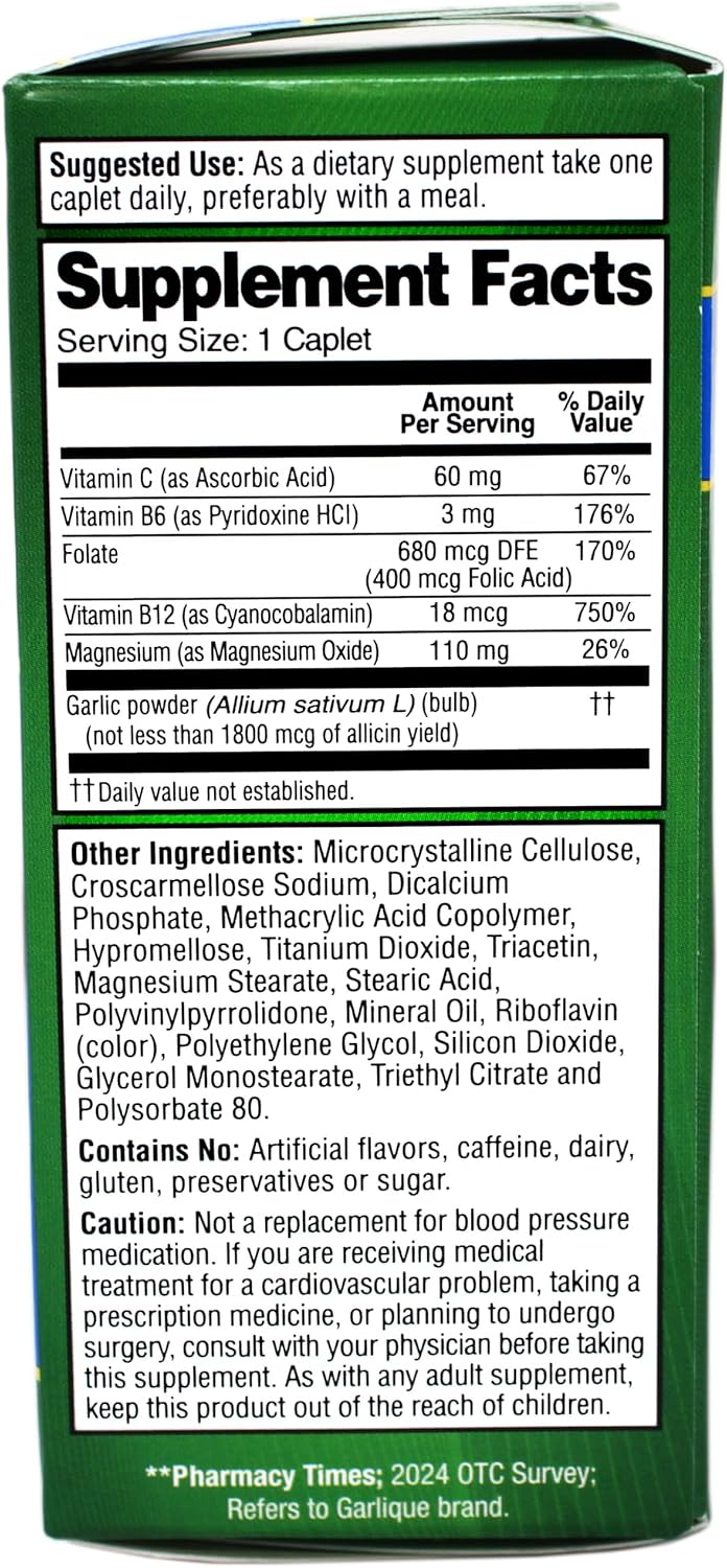 Garlique Fórmula para Presión Arterial Saludable - 60 Comprimidos (Pack de 2)