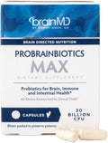 BRAINMD ProBrainBiotics MAX - 30 Cápsulas - Probiótico para la salud cerebral, inmunitaria e intestinal - Sin gluten