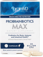 BRAINMD ProBrainBiotics MAX - 30 Cápsulas - Probiótico para la salud cerebral, inmunitaria e intestinal - Sin gluten