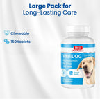 Bio PetActive VitaliDOG Chewable Multivitamin for Dogs with Biotin, Vitamins A, E, B Complex and Amino Acids - 150 Chewable Tablets