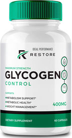 Restore Glycogen Control Cápsulas, Fórmula Natural de Máxima Potencia, 60 Cápsulas