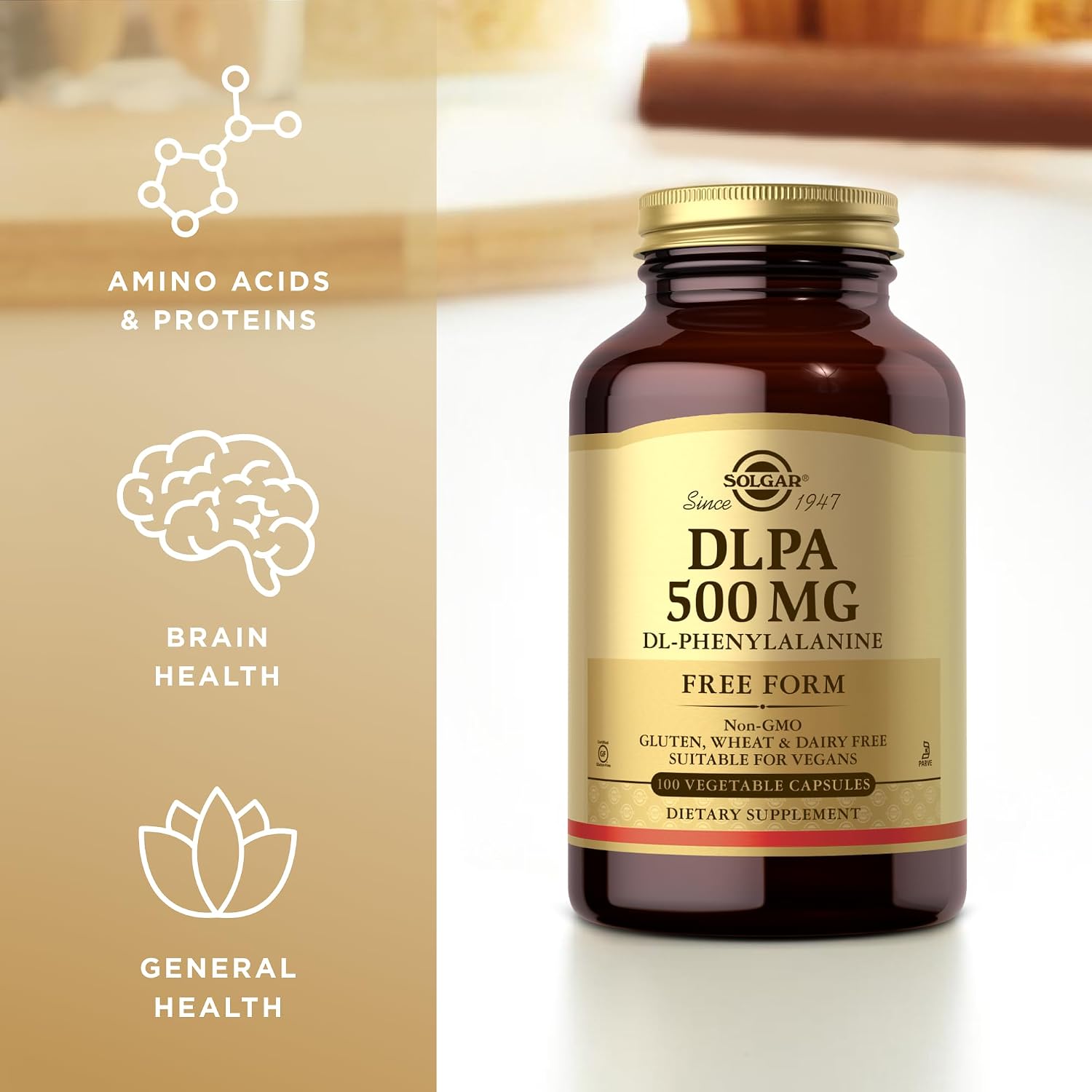 DLPA 500 mg Solgar 100 Cápsulas