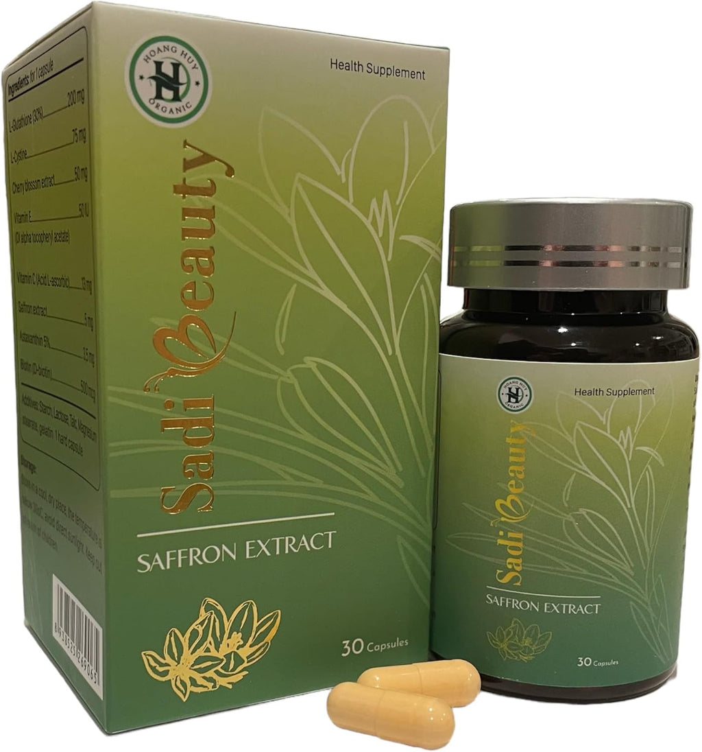 Cápsulas de Extracto de Azafrán con L-Glutationa, Vitamina C, Vitamina E – 30 Cápsulas