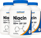 Nutricost Niacin (Vitamin B3) 500mg, 240 Capsules - Niacin Flush
