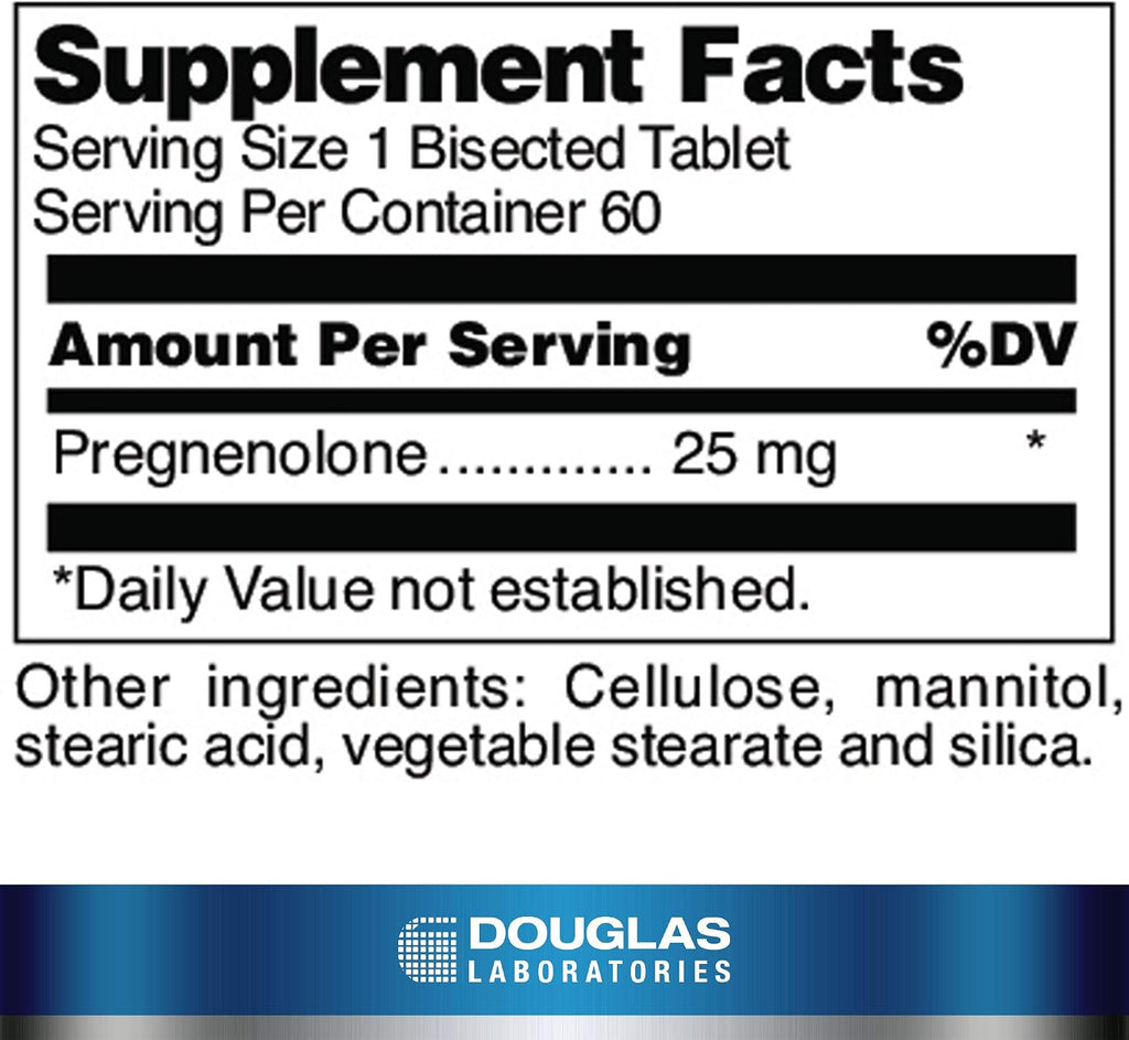Douglas Laboratories Pregnenolona (25 mg) - 60 Comprimidos
