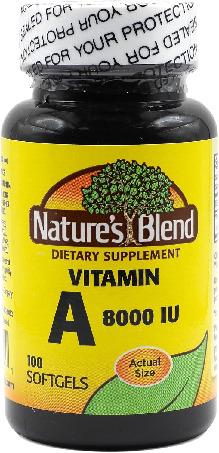 Nature's Blend Vitamina A 8000 UI - 100 Cápsulas Blandas