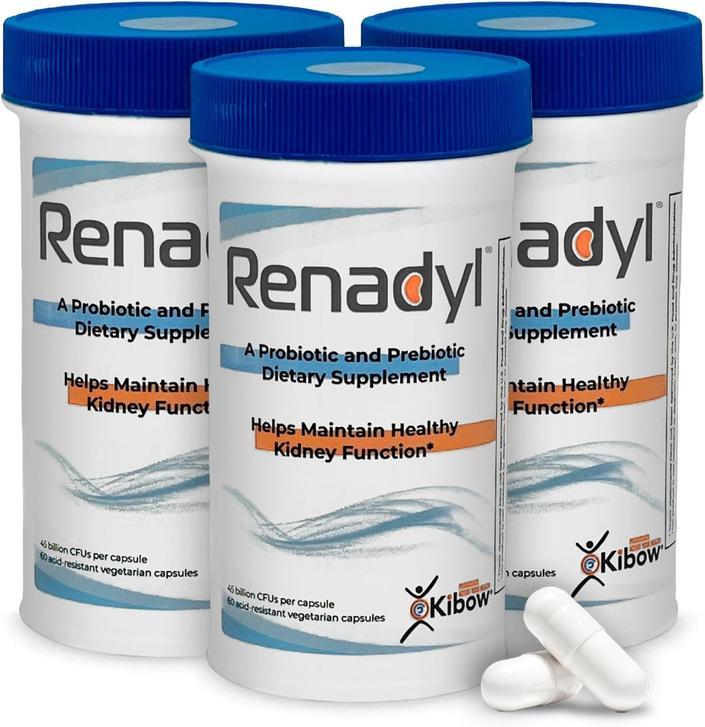 Renadyl Probiótico Renal – 180 Cápsulas (3 Botellas, 3 Meses)