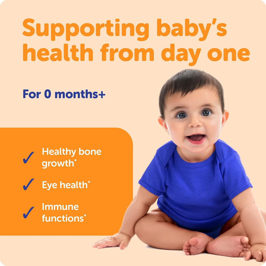 Ddrops® Baby Orgánico Gotas de Vitaminas A y D para Bebés, 60 Gotas