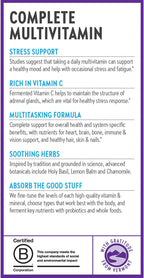 New Chapter Perfect Calm - Multivitamínico Diario para el Estrés y el Ánimo con Vitaminas B + Albahaca Santa + Melisa + Ingredientes Orgánicos - 144 Comprimidos