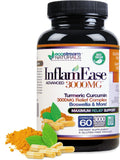 InflamEase with Turmeric, Curcumin, Enzymes and Boswellia - Vegetarian (Packaging May Vary)