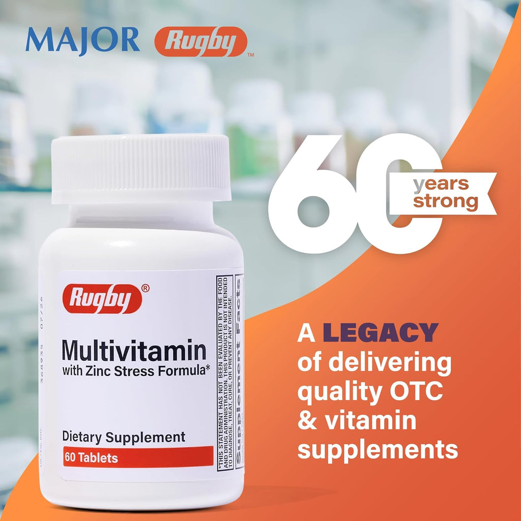 Rugby Multivitamínico con Zinc Fórmula Anti-estrés - 60 Comprimidos