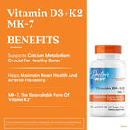 Doctor's Best Vitamina D3 y K2, 60 cápsulas vegetales