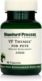 Standard Process VF Thymex for Pets - Thymus Support Supplement for Dogs and Cats - 90 Tablets
