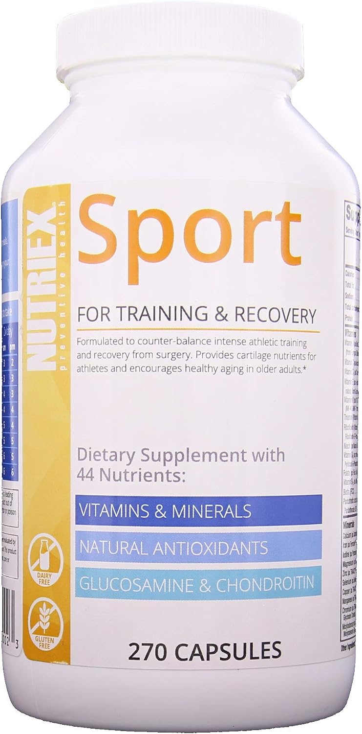 Nutriex Sport Multivitamínico Completo con Glucosamina y Condroitina, 270 Cápsulas